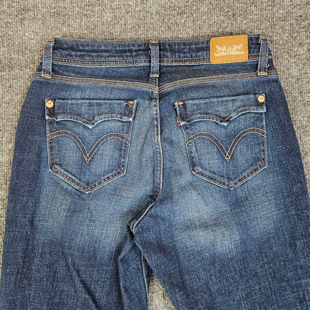 Levis 529 Curvy Straight Leg Jeans Women 6 Dark Wash Denim Mid Rise Flap Pockets - Picture 11 of 11
